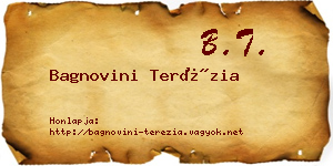 Bagnovini Terézia névjegykártya